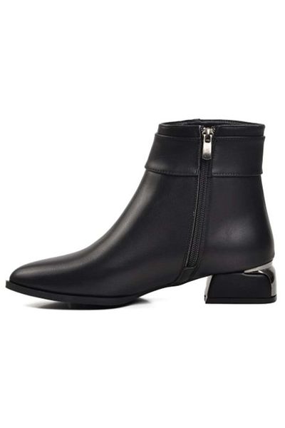 Kids Club Shoes Feles Πόρπη Αστραγάλου Λεπτομερείς Κλασικές Γυναικείες Μπότες ΜΑΥΡΟ