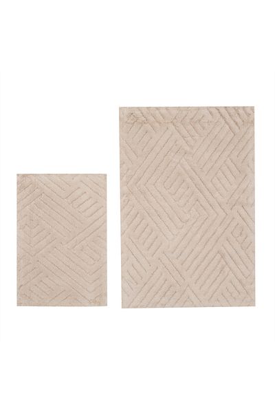 Mudo Home MILAN Beige 2-Piece Bath Mat Set