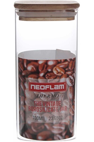NEOFLAM برطمان زجاجي بورو مربع 700 مل