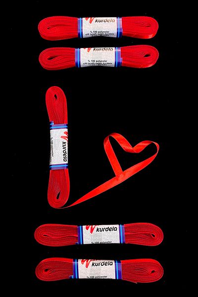 ZEYMERADE 10 Meters Red Satin Ribbon - 1 cm Bundle Dowry, Special Day Gift Decoration Ribbon