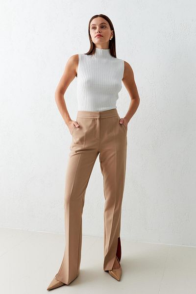 Setre Pantaloni plini de buzunare cu talie bej