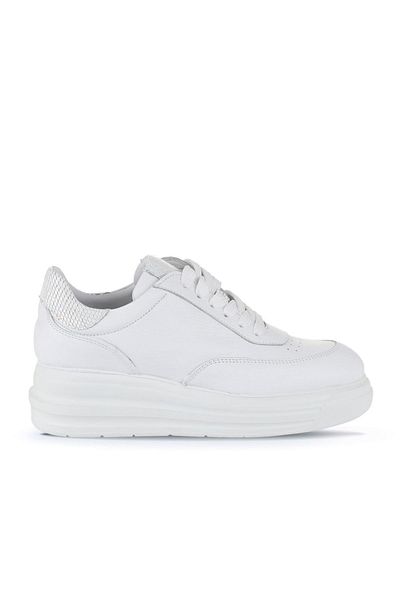 Bueno Shoes Pantofi de damă din piele albă șarpe 16wa8195
