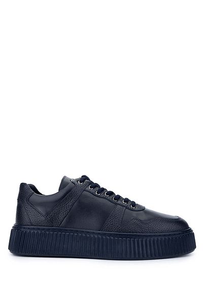 Tamer Tanca Men's Genuine Leather Navy Blue Sneakers & Sports Shoes