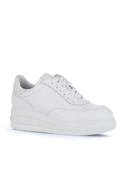 Bueno Shoes Pantofi de damă din piele albă șarpe 16wa8195