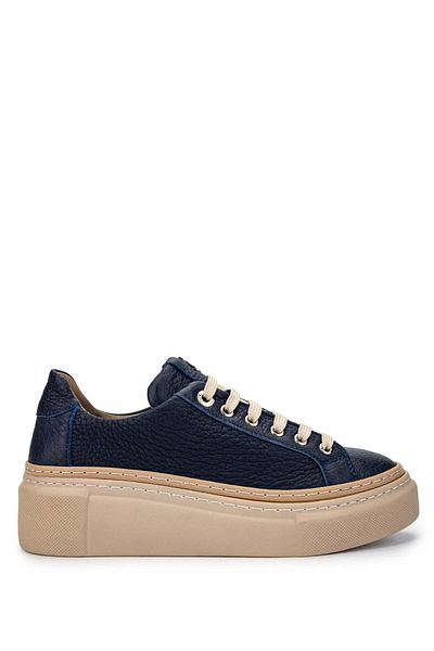 Tamer Tanca Women's Genuine Leather Navy Blue Sneakers & Sports Shoes