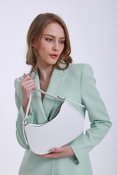 Madamra Weiße Baguette-Tasche für Damen