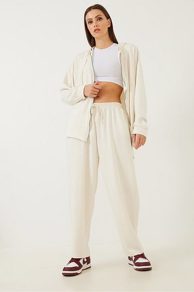 Bianco Lucci Damski rozpinany komplet Top i Bottom Modal 60251898