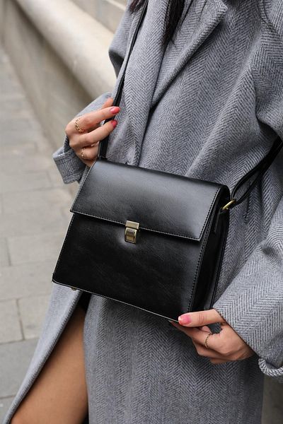 Madamra Černá dámská designová vintage taška