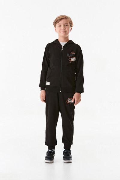 Fulla Moda Printed Pocketed Jogger Boys' Tracksuit Set