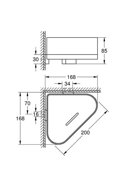 Grohe Selection Corner Shower Shelf - 41038gn0