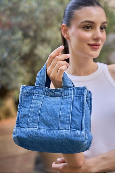Madamra Kék Crossbody vászontáska nőknek