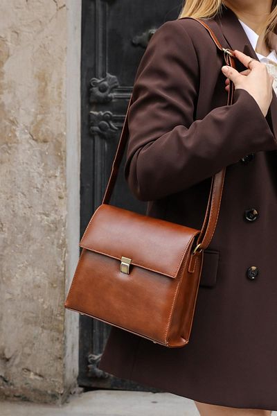 Madamra Braune Damen-Design-Vintage-Tasche