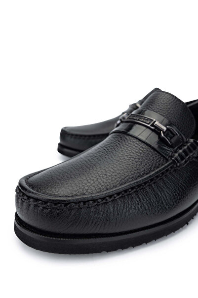 Tamer Tanca Мъжки черни мокасини от естествена кожа