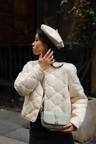 Madamra Geantă crossbody cu cataramă pentru femei Mint
