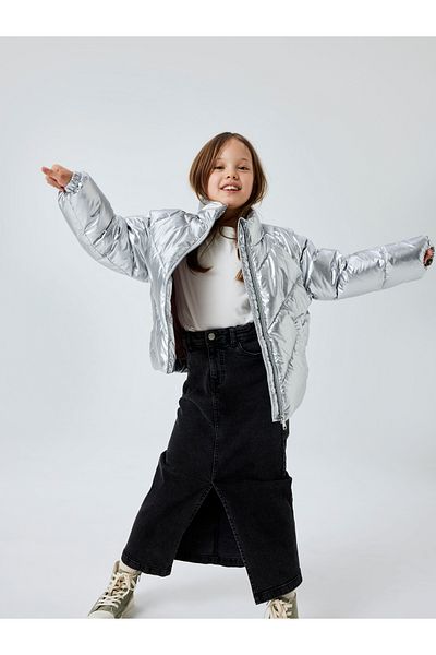 name ıt Παιδικό Γκρι Παλτό Puffer - Nkfmısty 13233969 -05