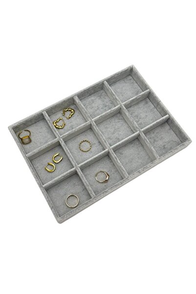 Zeyn Dekor Γκρι Μικρό Τραπέζι - Σχεδιασμός με Διαχωριστικά