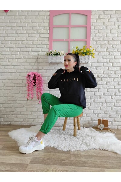 Altı Üstü Butik Νέο-Πράσινο Φούτερ με 2 κλωστές