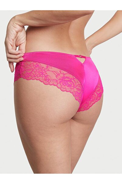 Victoria's Secret Gül Dantelli Derin Bacak Kesim Cheeky Külot