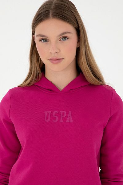 U.S. Polo Assn. Women's Fuchsia Basic Hooded Sweatshirt 50289536 -Vr023