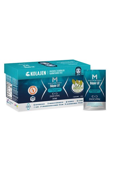 Zade Vital Marine Collagen Super Fiber Hydrolyzed Fish Collagen (28 Powder Bags)