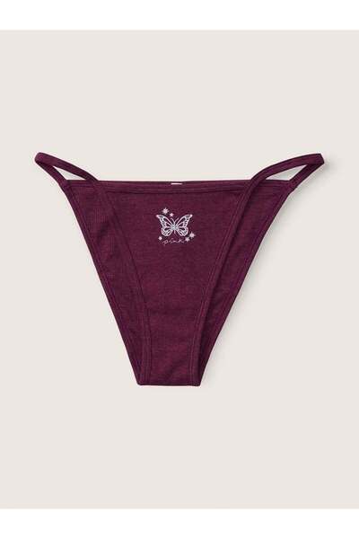 PINK Derin Bacak Dekolteli String Bikini Külot