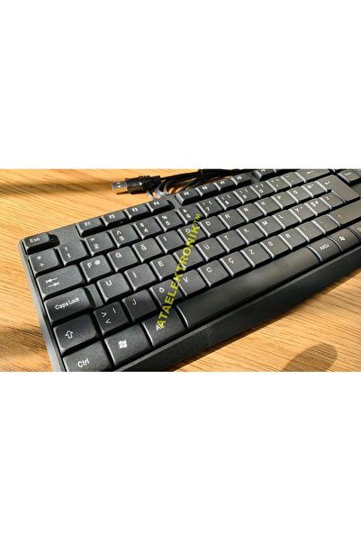 ATAELEKTRONİK Sessiz Kablolu F Daktilo Standart Klavye Klavye Kılavye Game Keyboard Katiplik Sınavı Için