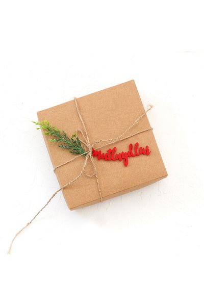 Bimotif Felt Happy New Year, Red 2 Pieces