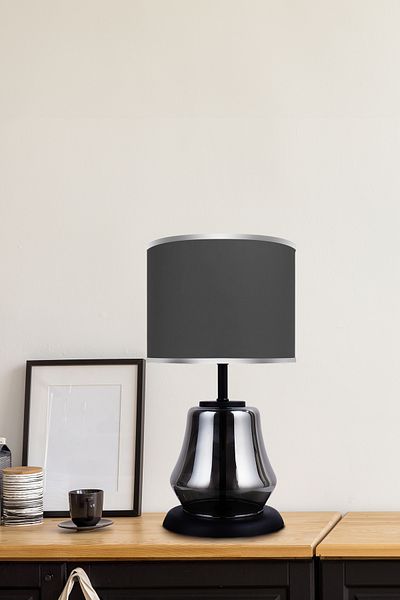MINIMAL ETICARET VE BILGI TEKNOLOJILERI Elite Silver Chrome Glass Lampshade