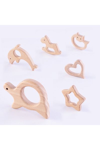 Bimotif Natural Wood - Teether and Elephant Set