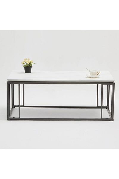 Home Canvas HC Home Canvas Denza Coffee Table Meta frame Stone finish