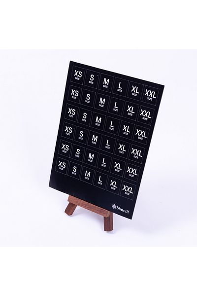 Bimotif Size dimensions sticker set, Black, A5 2 sheets
