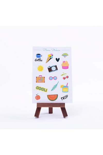 Bimotif Colorful Phone Sticker Set, Holiday 2 Sheets