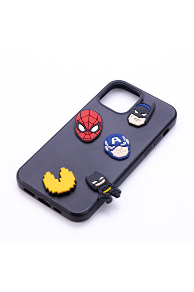 Bimotif Yapışkanlı telefon kılıfı süsü, çizgi film karakterleri seti