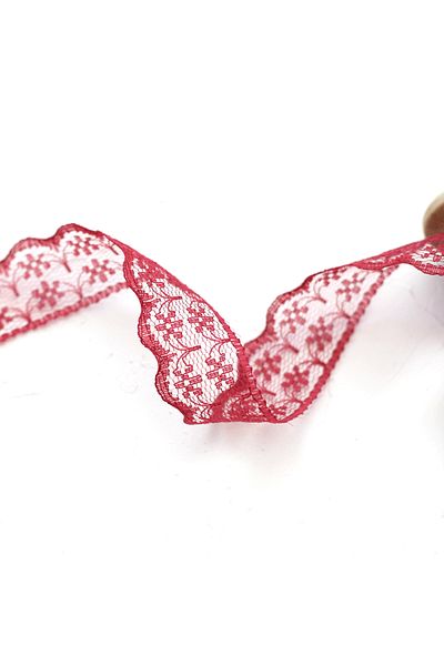 Bimotif Claret Red Lace Ribbon - 2 Meters, 2 Cm