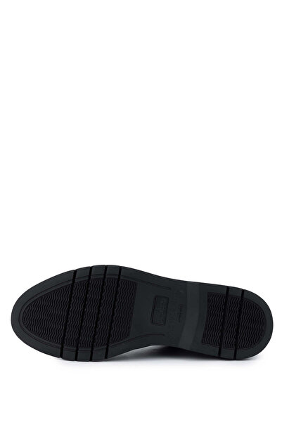 Tamer Tanca Erkek Hakiki Deri Siyah Açma Casual Ayakkabı