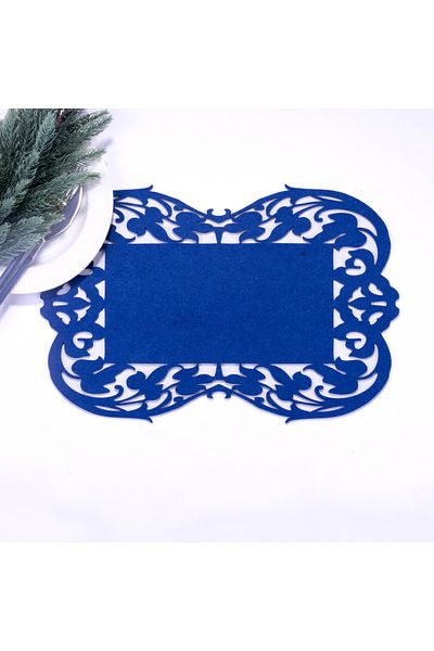 Bimotif Αμερικάνικο σερβίτσιο από τσόχα Navy Blue, Flower - 27x44 cm 1 τεμάχιο