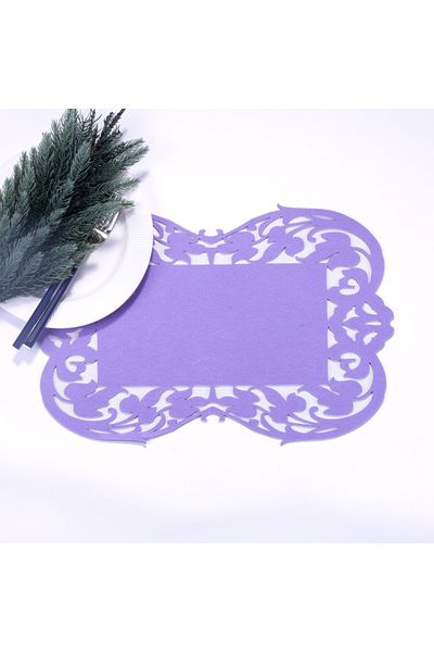 Bimotif Serviciu American Pâslă Liliac, Floare - 27x44 Cm 1 Buc
