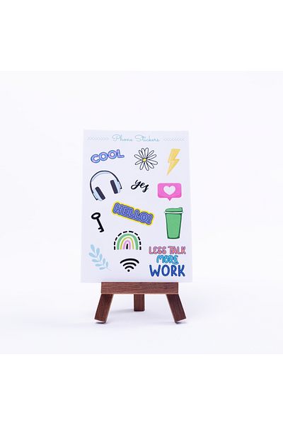 Bimotif Πολύχρωμο σετ αυτοκόλλητων τηλεφώνου, Work 2 Φύλλα