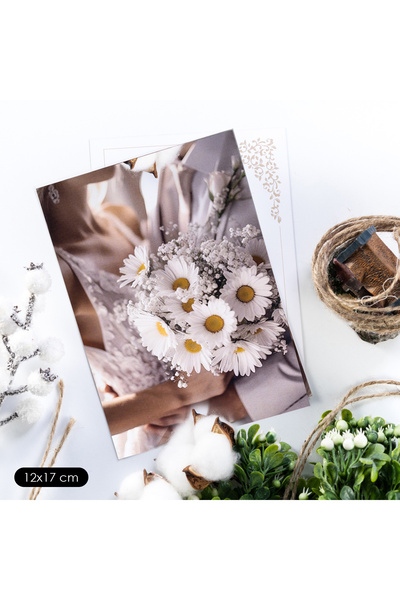 Bimotif Söz, nişan, düğün kartı, arkası yazılabilir, gelin ve damat, 12x17 cm...