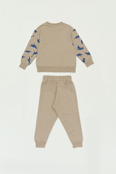 Fulla Moda Dinosaur Printed Jogger Boy Suit
