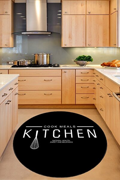 Pelangi Cook Meals Kitchen Desenli Dijital Baskı Yıkanabilir Kaymaz Taban Mod...