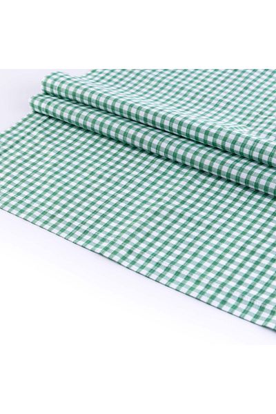 Bimotif Βαμβακερό ύφασμα Gingham 1 μέτρο, πράσινο πλάτος 150 cm