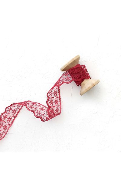 Bimotif Claret Red Lace Ribbon - 2 Meters, 2 Cm