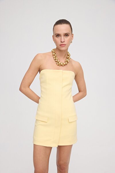 VATKALI Premium straplez mini elbise