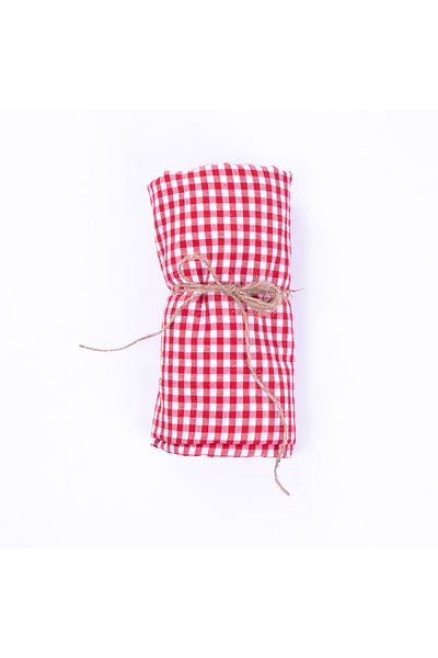 Bimotif Gingham red tablecloth, table cloth, picnic cloth, 75x75 cm