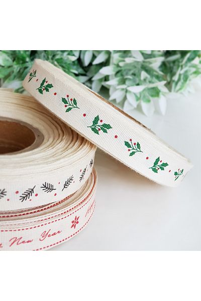 Bimotif Βαμβακερή ρίγα, Holly, 1,5 cm 10 μέτρα