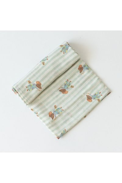 Mama Yoyo Baby&Kids Organic Muslin Blanket - Multi-Purpose, Mouse Pattern