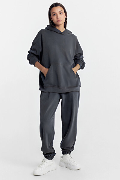 CMZ COLLECTİON Set de trening jogger unisex, fără imprimeu, model oversize, l...