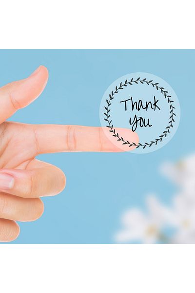 Bimotif Transparent sticker, thank you, 3.2 cm 2 sheets