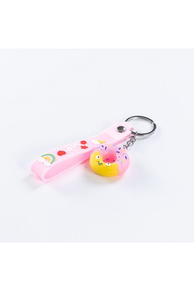 Bimotif Pink Colored Donat Silicone Keychain